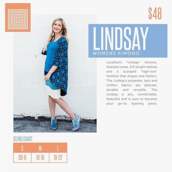 LULAROE Sheer Navy Lindsay Kimono Cover NWOT‎ Size S - Picture 7 of 7